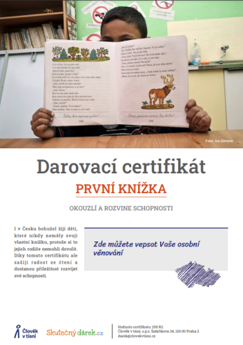 Náhled elektronického certifikátu
