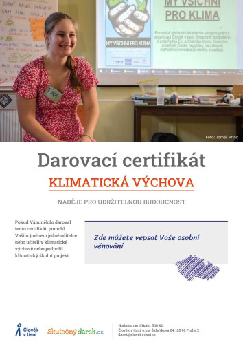 Náhled elektronického certifikátu