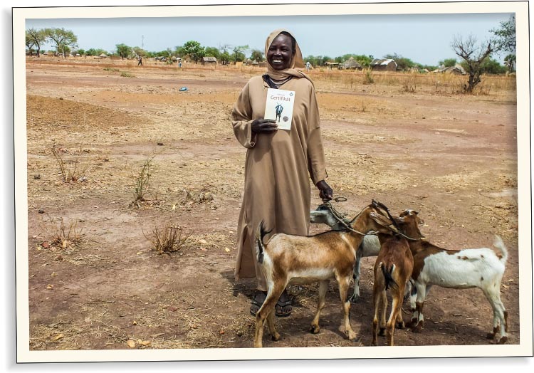 Rozdáváme další zvířata v Jižním Sudánu | Skutečný dárek
